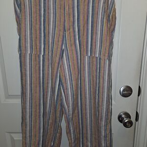 Multi-Color Vertical Stripe Jumpsuit